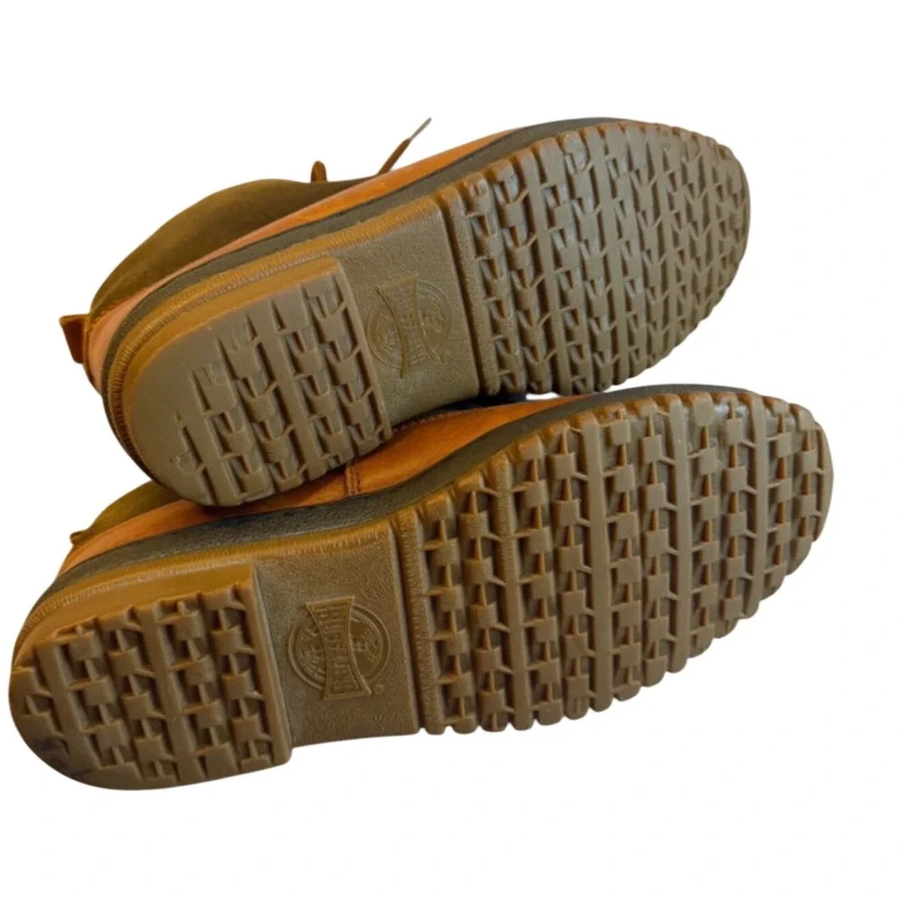 Flawed Gems! Buffalo Bushwacker Leather Hiking Boots Tan Olive Green 8D 3684-08
